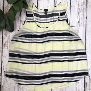 torrid yellow and Black sheer Tank